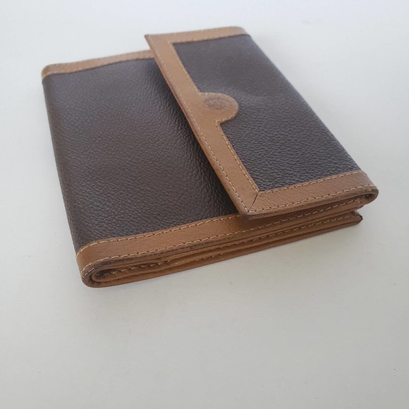 Trussardi Vintage Leather Wallet Medium Bifold Brown Card Bill Holder Rustic - Picture 11 of 11